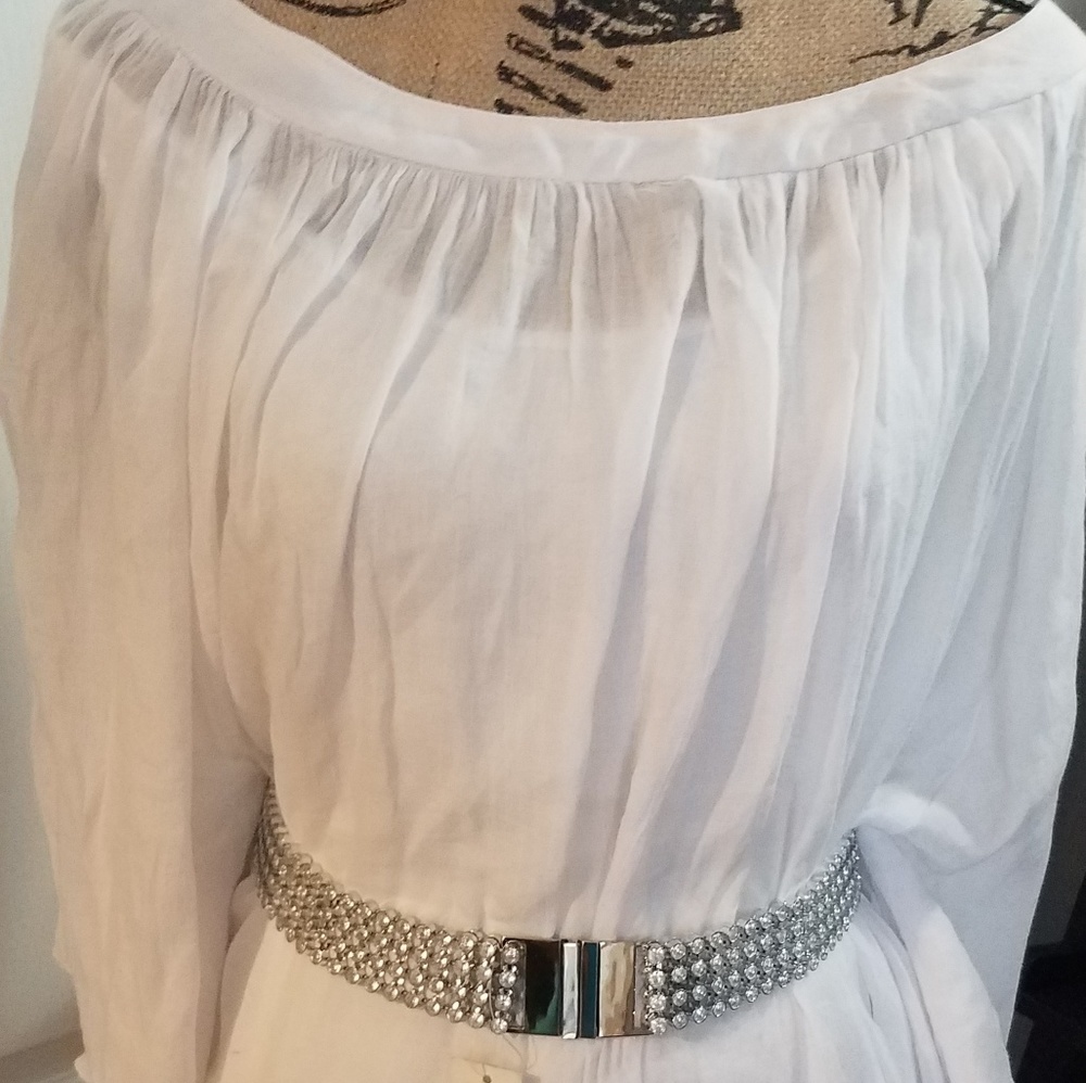 Faux Clear Stone Belt